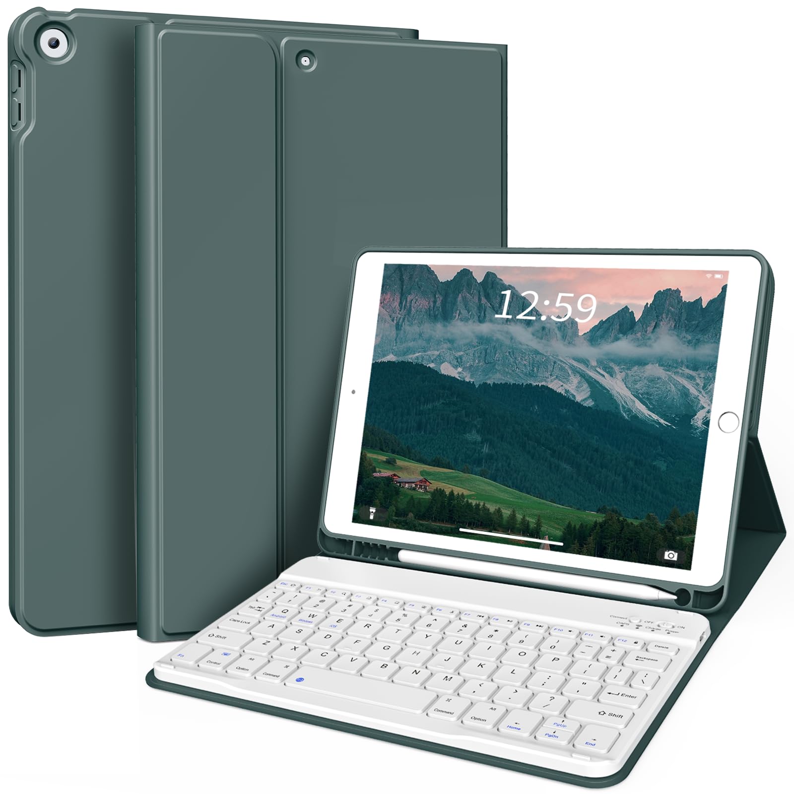 Amazon.com: KENKE Case with Keyboard for iPad 9th/8th/7th