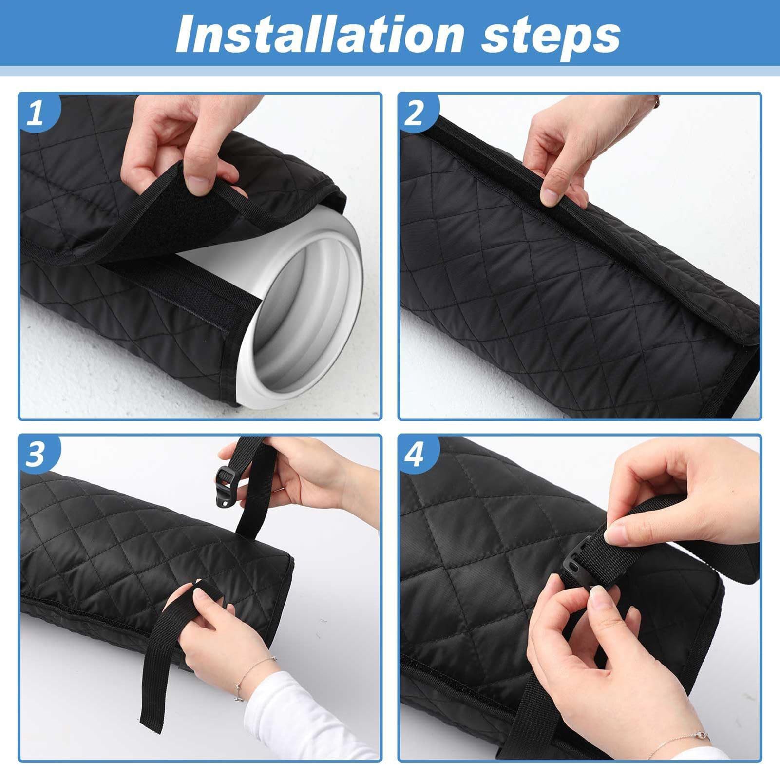 Air Conditioner Pants Cover, AC Duct Vent Sleeve, rozmiar ogólny, odporny na warunki atmosferyczne ochraniacz rury, izolowany owijka do komercyjnych budynków, kuchni, domu, na basement, sypialnię