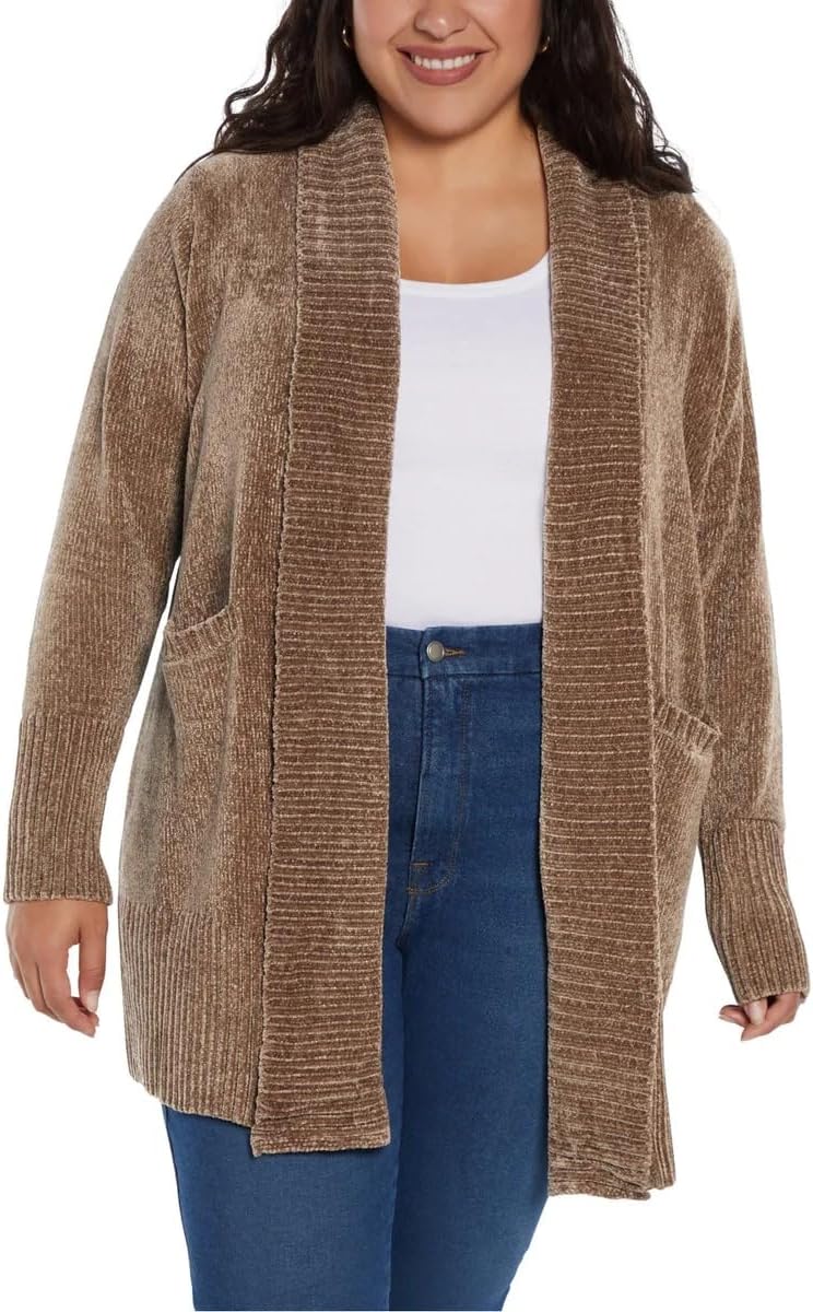 Orvis Womens Cardigan Sweater Chenille Pockets Soft Open-Front Midweight - Image 4