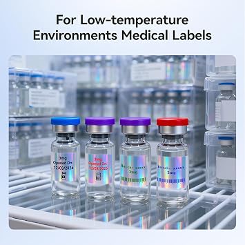 NIIMBOT M2/M3 Thermal Transfer Labels 1.97''1.18'', 240 Tapes/Roll, for M2/M3 Label Maker, Long Storage Time, for Small Businesses, Cosmetics, Vitamins Labeling