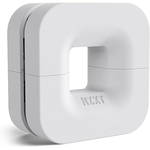 NZXT Puck - BA-PUCKR-W1 - Cable Management and Headset Mount - Compact Size - Silicone Construction - Powerful Magnet for Computer Case Mounting - White