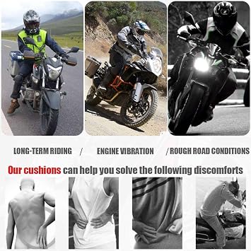 Motorcycle Seat Cushion for Yamaha Tmax 530 SX DX Tech max Tmax 560 Tmax560, Gel Motorcycle Seat Cushion Pain Relief for Long Rides Breathable Anti-Slip Ergonomic Design