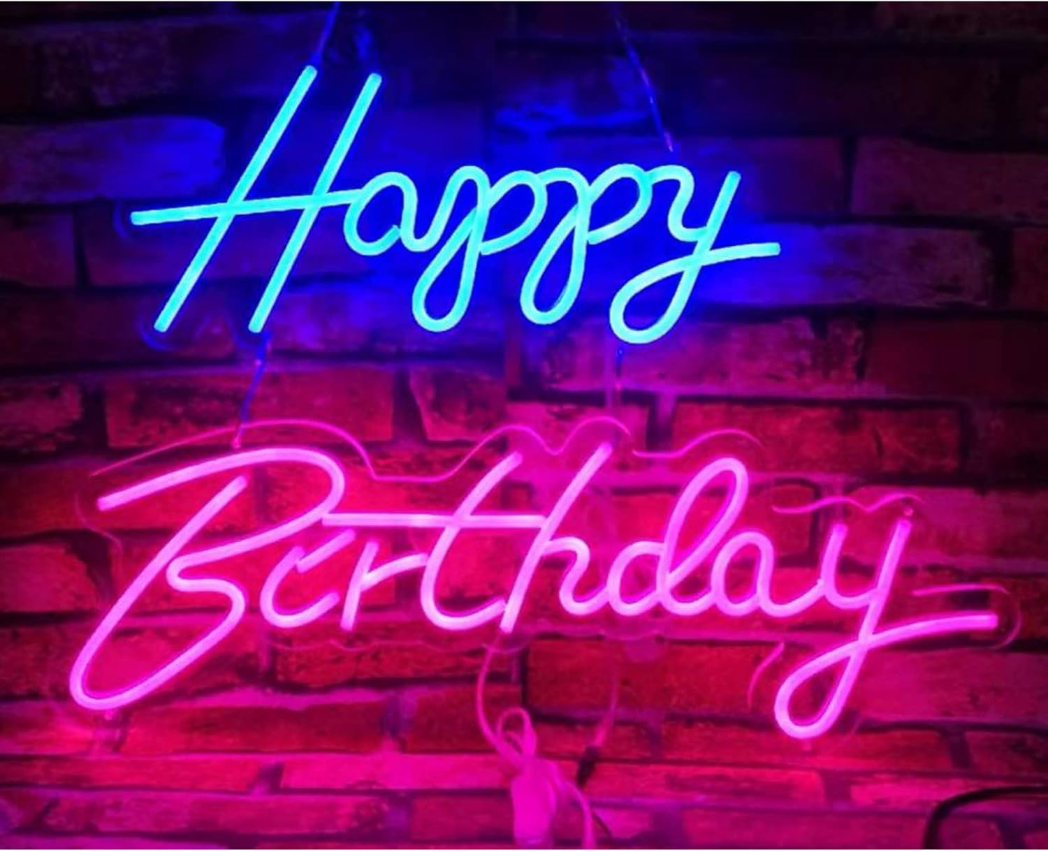 Ledネオンサイン Happy Birthday 看板お誕生日おめでとうサイン ベース透明コンledネオンビールバー壁の装飾ライト 誕生日 子供プレゼント韓国ハングル Christmas 58cm Gift Happy Birthday ビスポーク Present 使い勝手の良い Kids