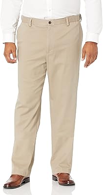 Men's Classic Fit Easy Khaki Pants (Regular and Big & Tall)
