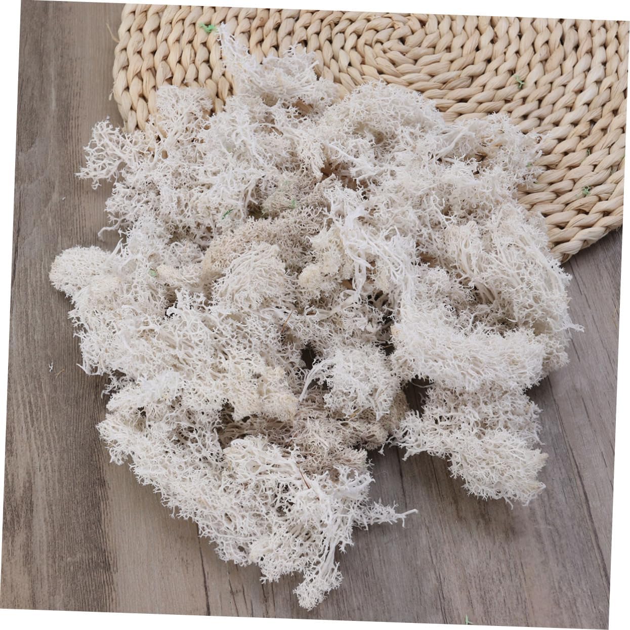 ULDIGI 3pcs Preserved Moss White Floral Material for Wedding Bouquets Table Decorations Craft Projects Less Dusty Alternative to Moss