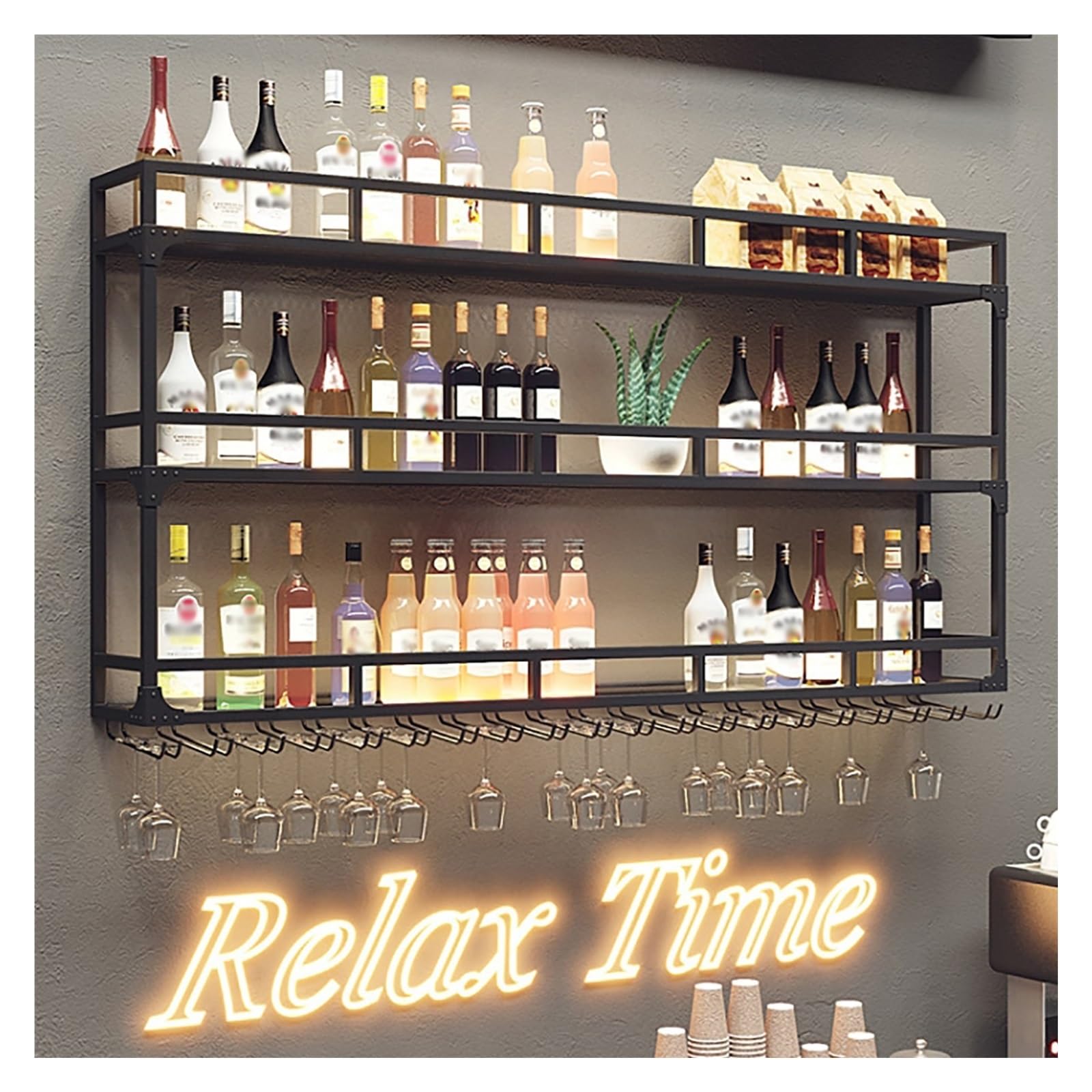 Casier à vin pour la maison et bar mural lumineux pour illuminer vos soirées entre amis
