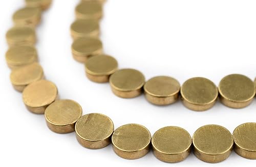 TheBeadChest - Cuentas circulares de latón antiguo (0.394 in)