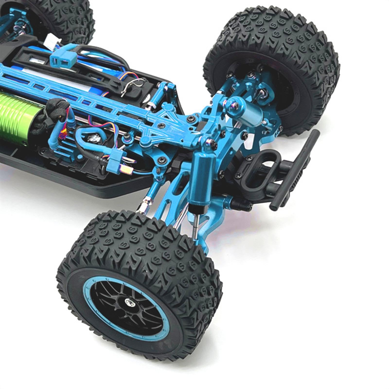 Set di pezzi di ricambio per auto RC in metallo, eccezionale, garantisce compatibilità con un'ampia gamma di modelli RC, accessori di aggiornamento, Blu