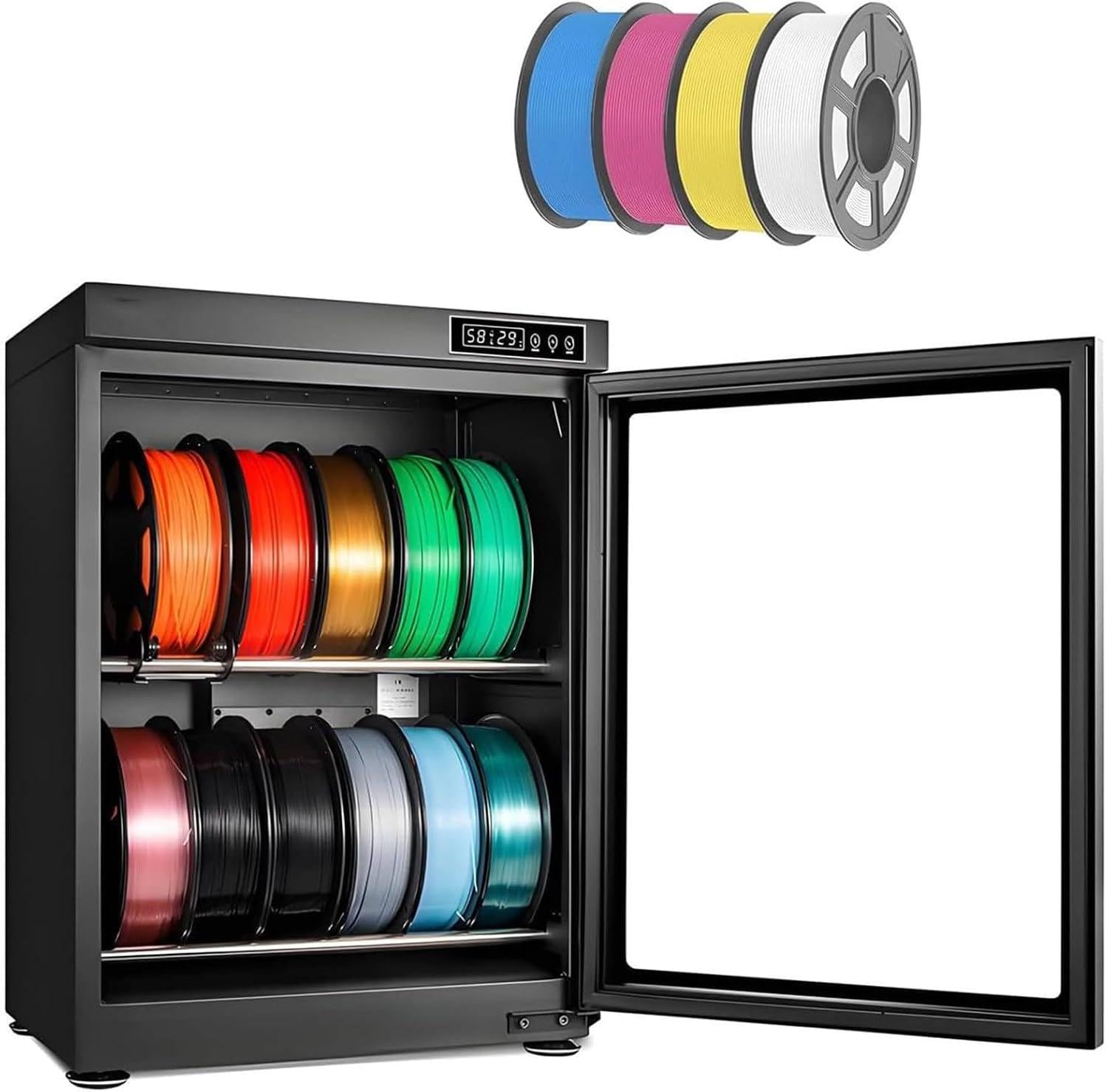 3D-Drucker Filament Trockner,10-12 Spulen HR15%-60% 70L