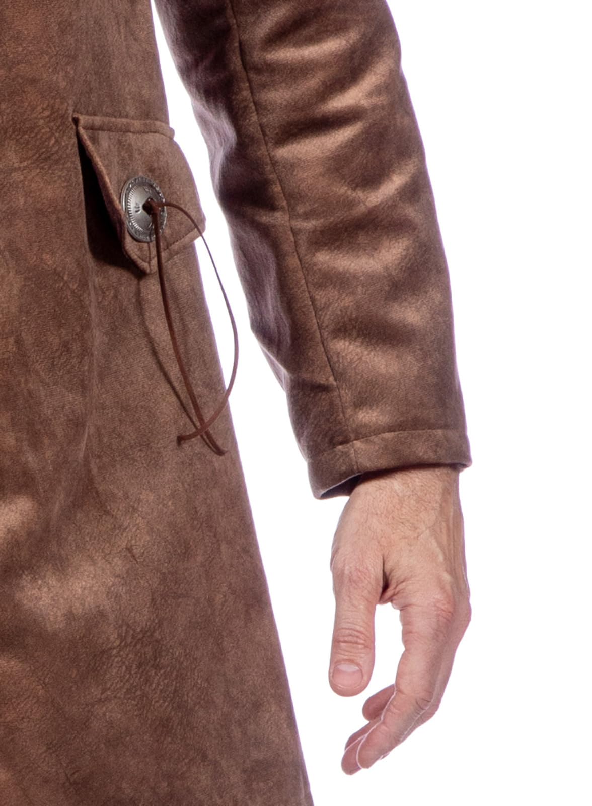WILBERS & WILBERS 330438 - Western płaszcz dla mężczyzn, brązowy, kowbojski wygląd, karnawał