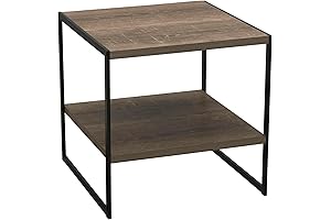 18x18 Wooden Table with Storage Shelf