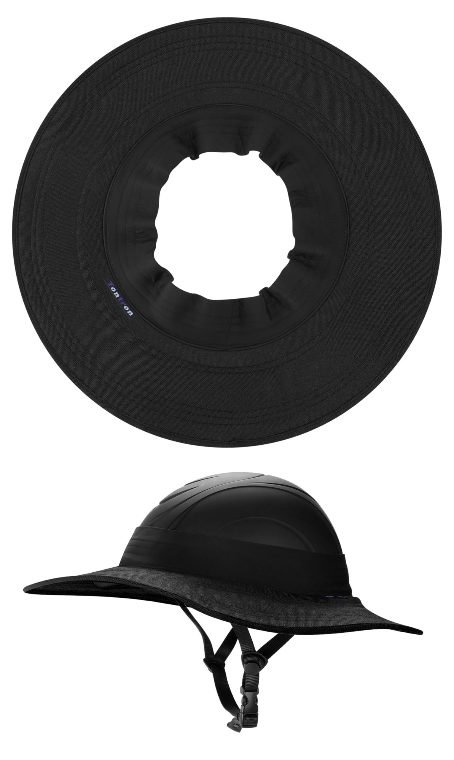 Tontron Visiera per casco | Parasole per casco (nero)