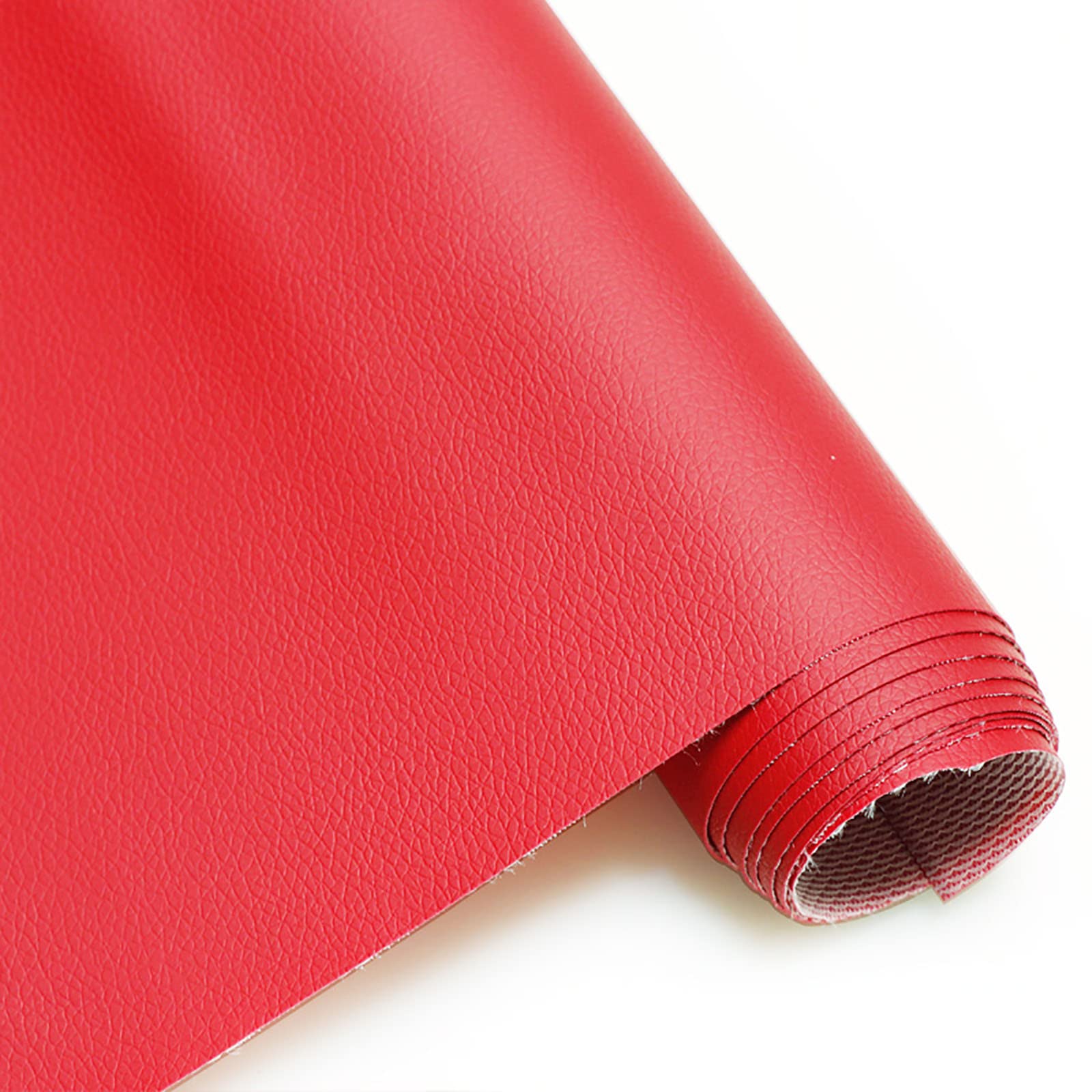 Tissu en cuir synthétique souple inodore rouge 1,6x9m pour canapé