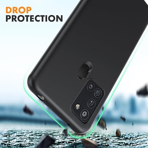 Miniatura 5 de Funda compatible con Samsung Galaxy A21S con protector de pantalla, silicona TPU suave, a prueba de golpes, antideslizante, funda protectora para