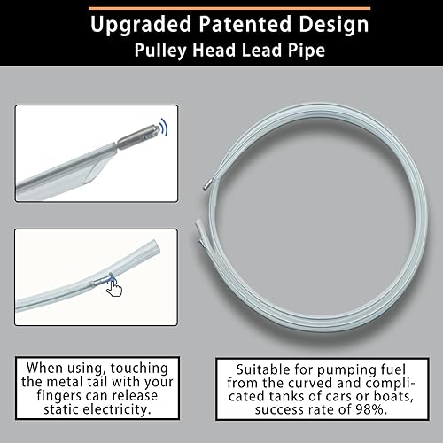 Miniatura 6 de Bomba de transferencia de combustible de 12 V para transferencia de gasolina y diesel, puede entregar 78 galones de gas o diesel por hora, ideal