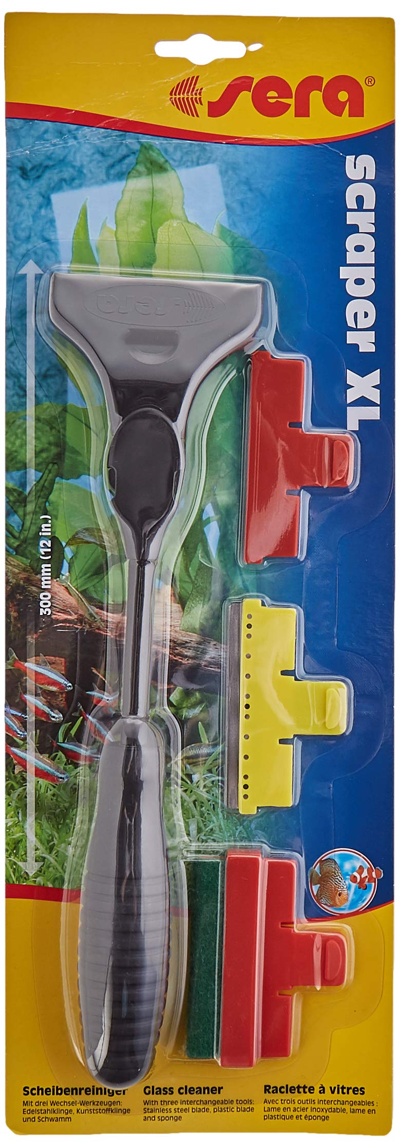 Sera Scraper - Limpiador de Cristales para Acuario, Elimina Las Algas y Otras partículas de Suciedad