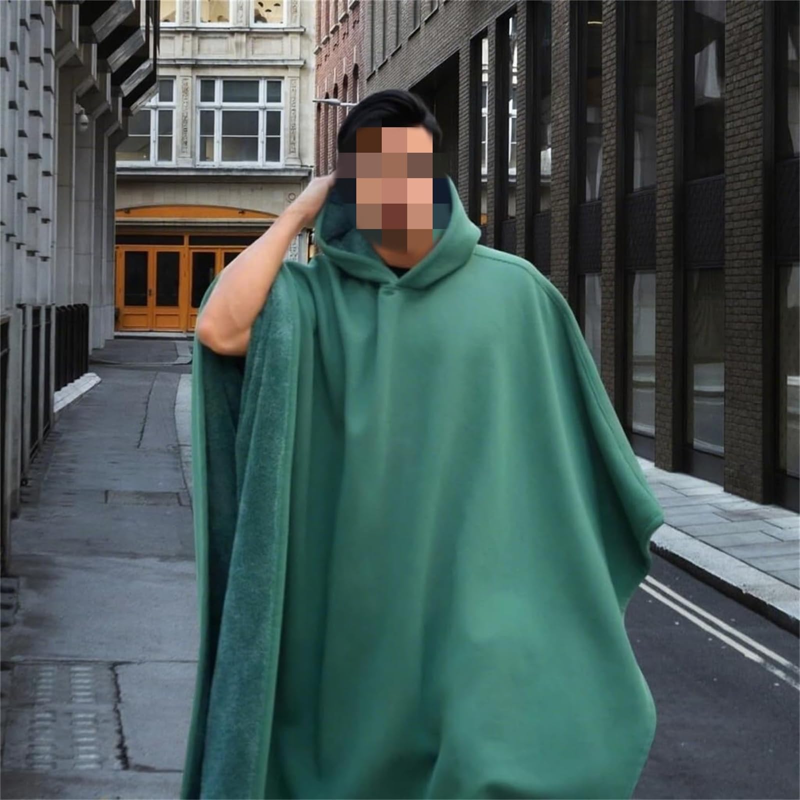 Bluza z kapturem z kapturem z kapturem uniseks luźny krój, koc oversize do noszenia koc z kapturem kostium na Halloween tunika szlafrok