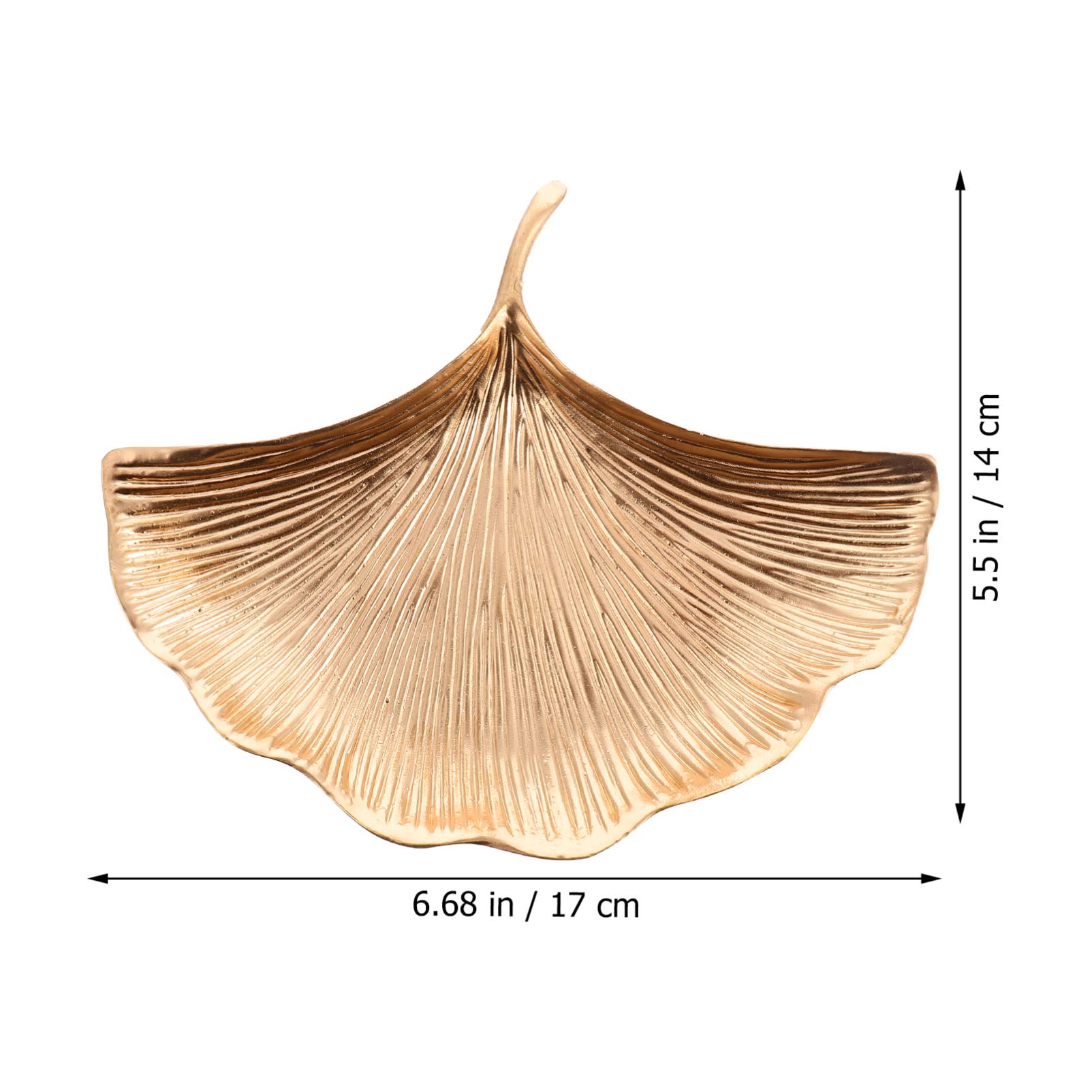 Vassoio per Gioielli Foglia di Ginkgo Portatile in Lega Oro