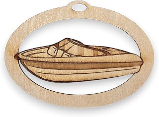 Personalized Speed Boat Ornament, Boating Ornament for Christmas Tree, Gifts for New Boat Owners or Lake Lovers, Fun Boater Gift for Men, Handmade in The USA