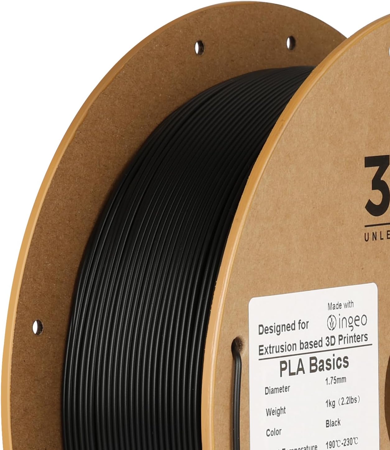 Inland PLA Basics Filament 1.75mm, 1kg Spool – Dimensional Accuracy ±0.02mm, Neatly Wound, Fits Most FDM 3D Printers (Black & White, 4 Pack)