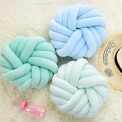 Miniatura 4 de Almohada corta de felpa, almohada redonda con nudo creativo, cojín de flores, almohada lumbar para el hogar, decoración del hogar, cama, sofá,