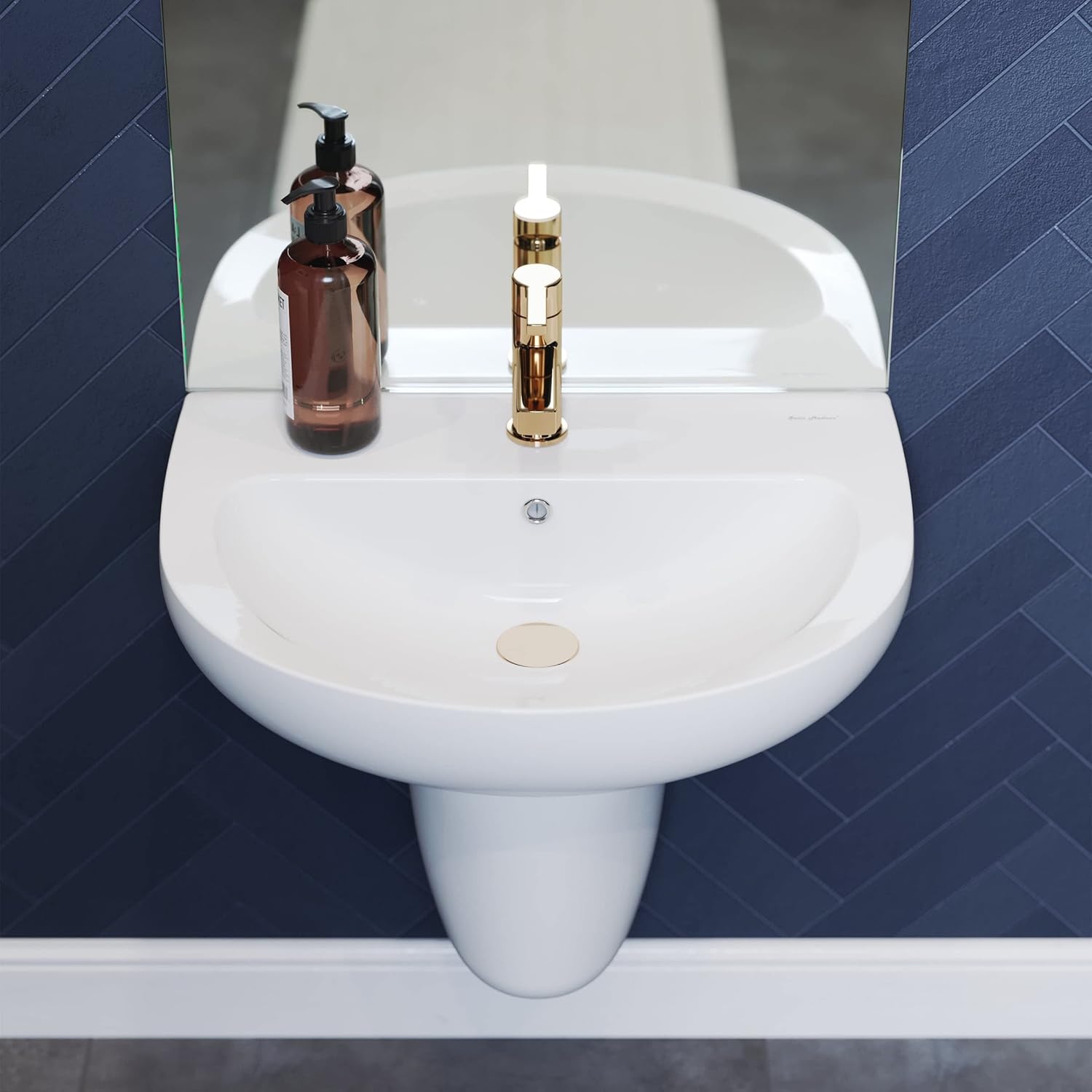 Swiss Madison Well Made Forever Cache SM-WS321 Caché Wall Mount Sink, Glossy White