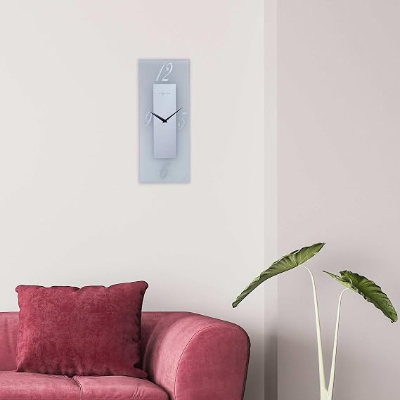 NEXTIME Dali Frosted Glass Rectangular Wall Clock