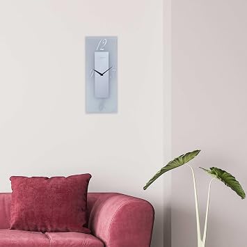 NEXTIME Dali Frosted Glass Rectangular Wall Clock