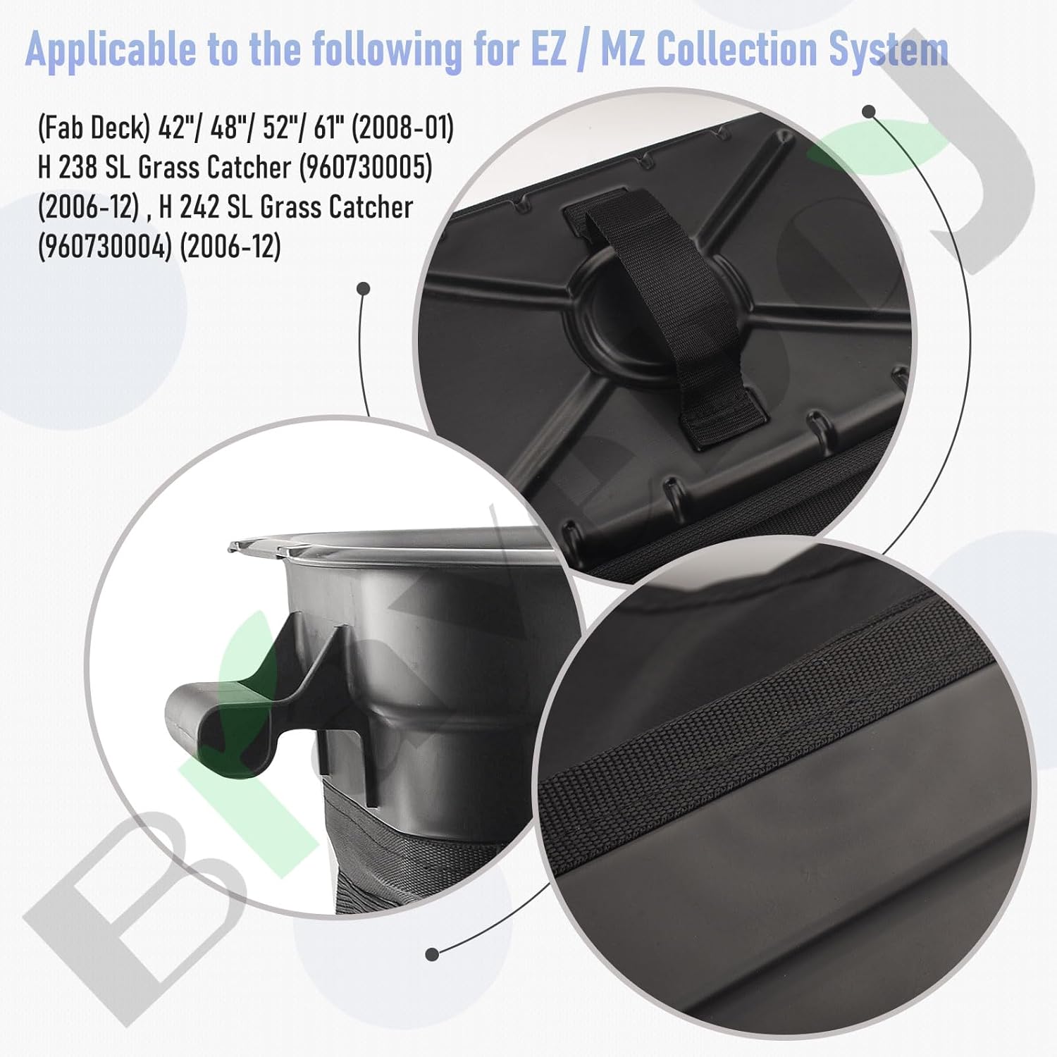 Braveboy 400226 532400226 Lawn Tractor Grass Catcher Container Bag Compatible with Husqvarna/Craftsman/Poulan Replaces 960730028, 966529103, G483ST, RZ30, RZ3016 for Dixon Riding Lawn Mowers (3 Pack)