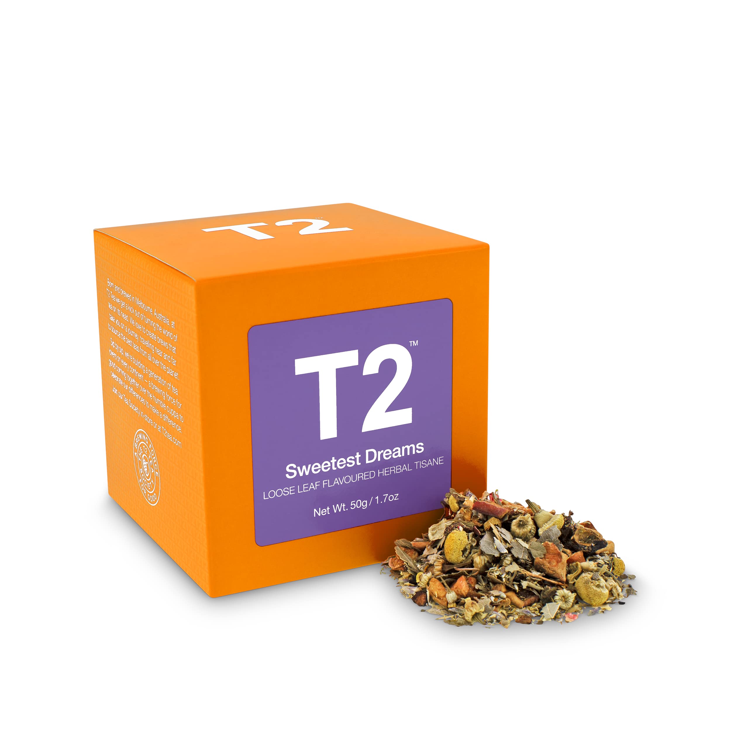 T2 Tea Sweet Dreams Herbal Loose Leaf Herbal Tea In Gift Cube, 50g