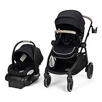 Vista 19 de Maxi-Cosi Zelia Pro Sistema de viaje 5 en 1 con asiento de automóvil infantil Mico Pro, combo de cochecito de bebé, asiento reversible, ruedas