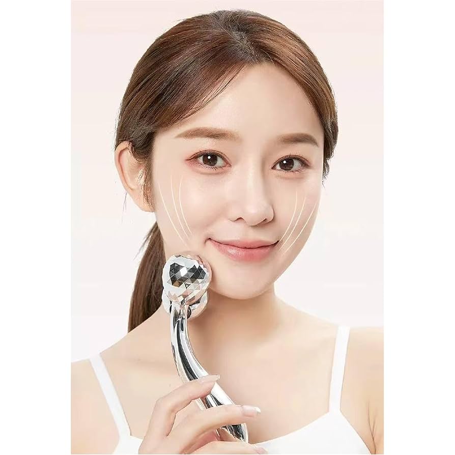 Amazon.co.jp: ウィキャン【3D美顔ローラー シルバー】Y字型美容