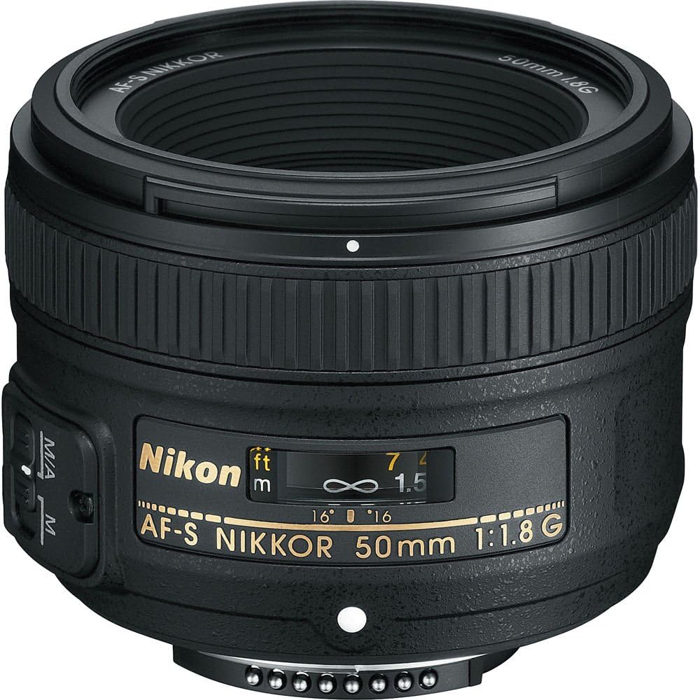 Af-S Nikkor 50 Mm F/1.8G Prime Lens for DSLR Camera - Black