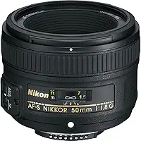 Nikon Lente AF-S FX NIKKOR 50 mm f/1.8G com foco automático para câmeras Nikon DSLR
