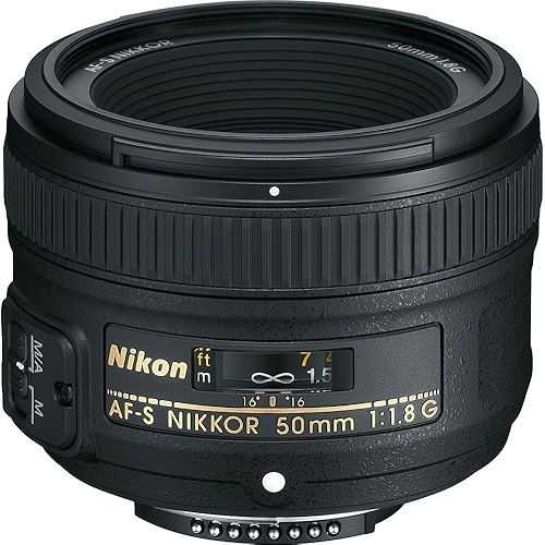 Nikon Lente AF-S FX NIKKOR 50 mm f/1.8G com foco automático para câmeras Nikon DSLR