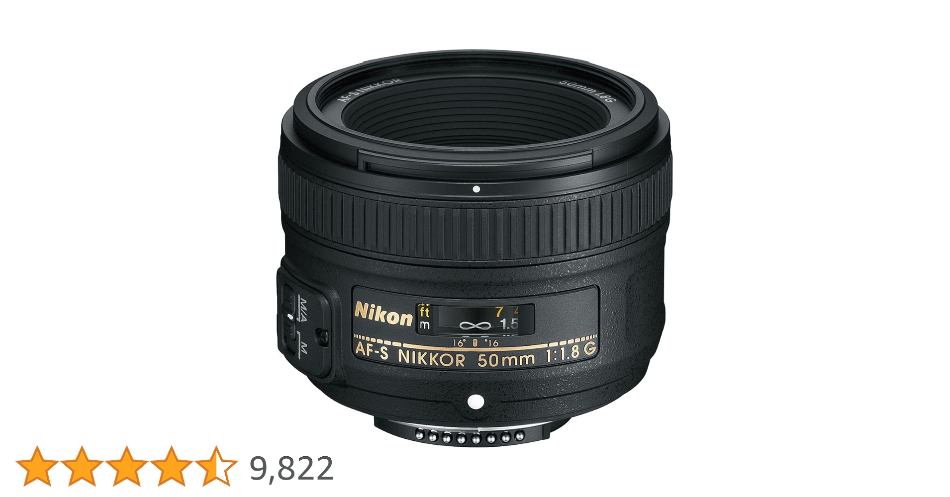 ニコン　レンズ　AF-S NIKKOR 50mm f/1.8G Nikon Af-S Nikkor 50 Mm F/1.8G Prime Lens for DSLR Camera - Black