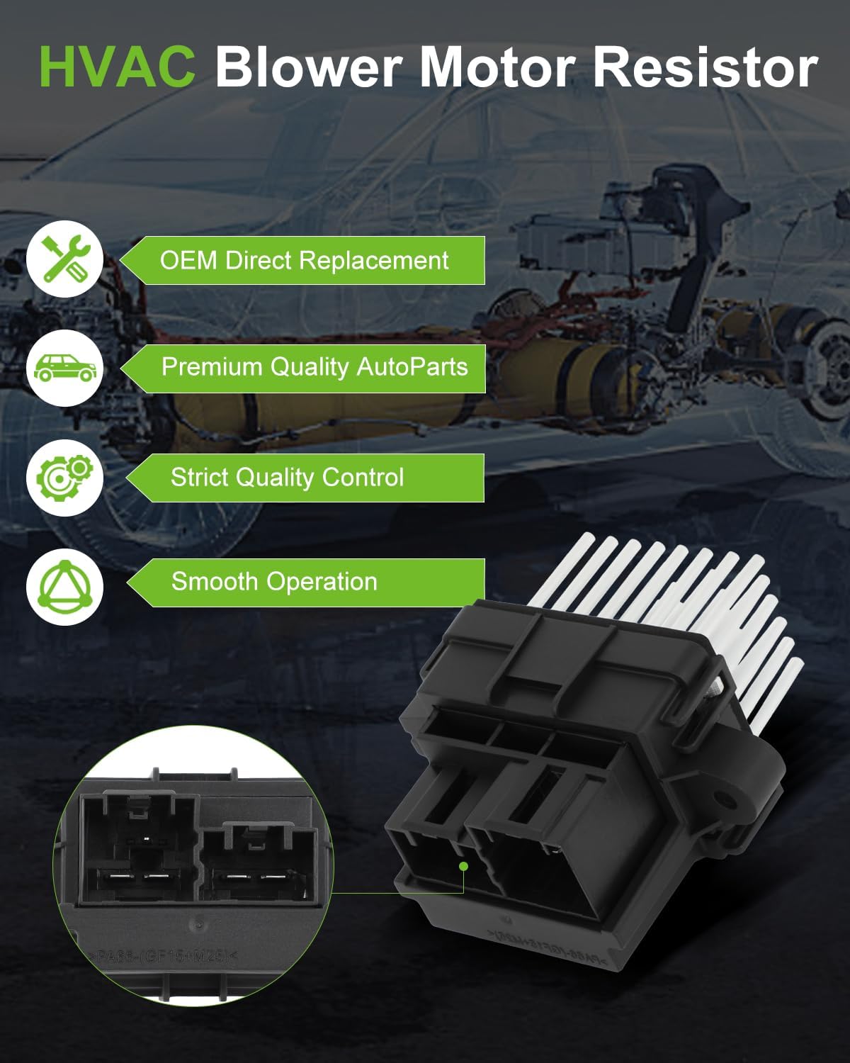 SCITOO 68029736AA,RU684 HVAC Blower Motor Resistor for 2008-2013 for Chrysler 300/2008-2016 for Town & Country/2008-2010 for Dodge Charger/2008-2018 for Grand Caravan/2008 for Magnum