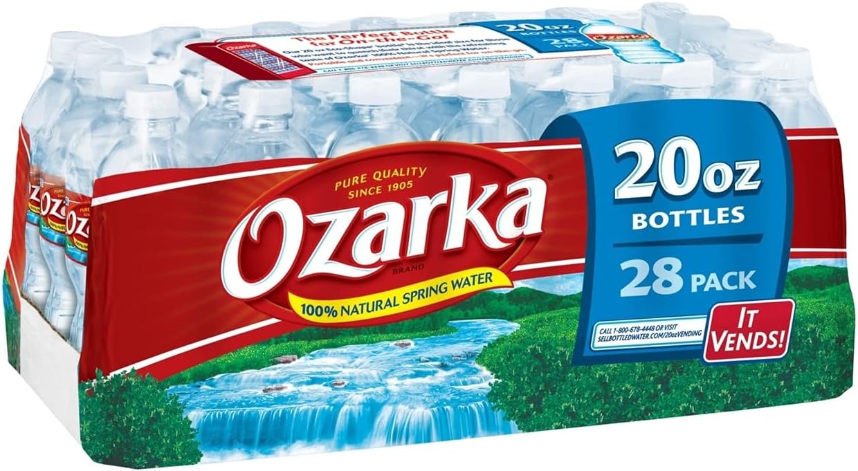 Natural Spring Water, 20 Fluid Ounce (Pack of 28)