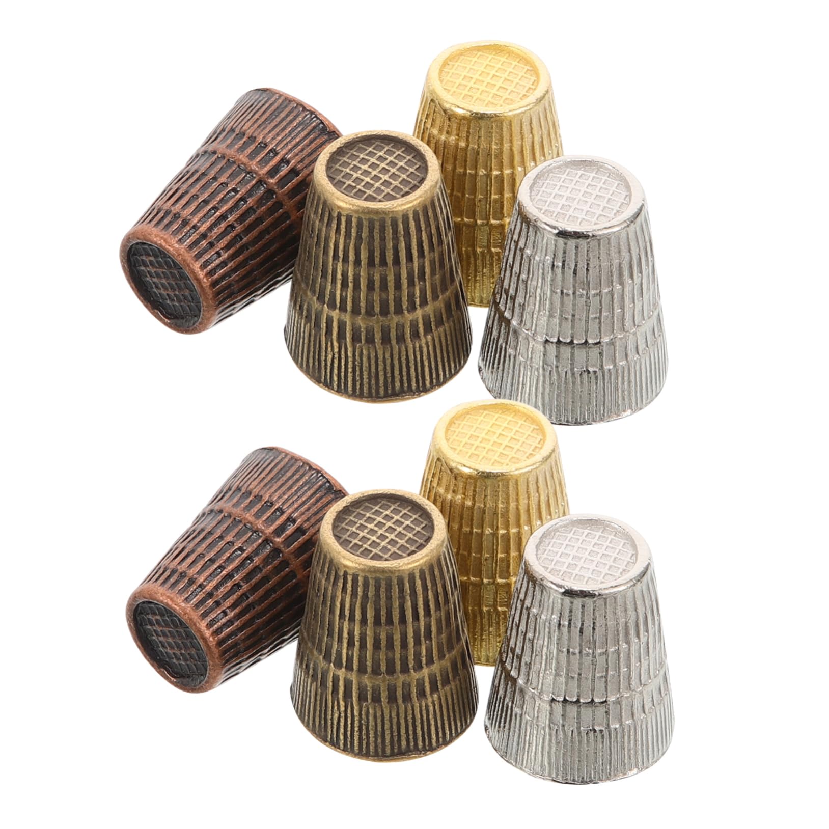 NUOBESTY 5 Set Strumenti per Cucire Ditale Fai da Te Ditale Trapuntato Protezioni per Le in Rame Ditale di Rame da Cucito Professionale Ditali in Rame Metallo 8 Pezzi * 5
