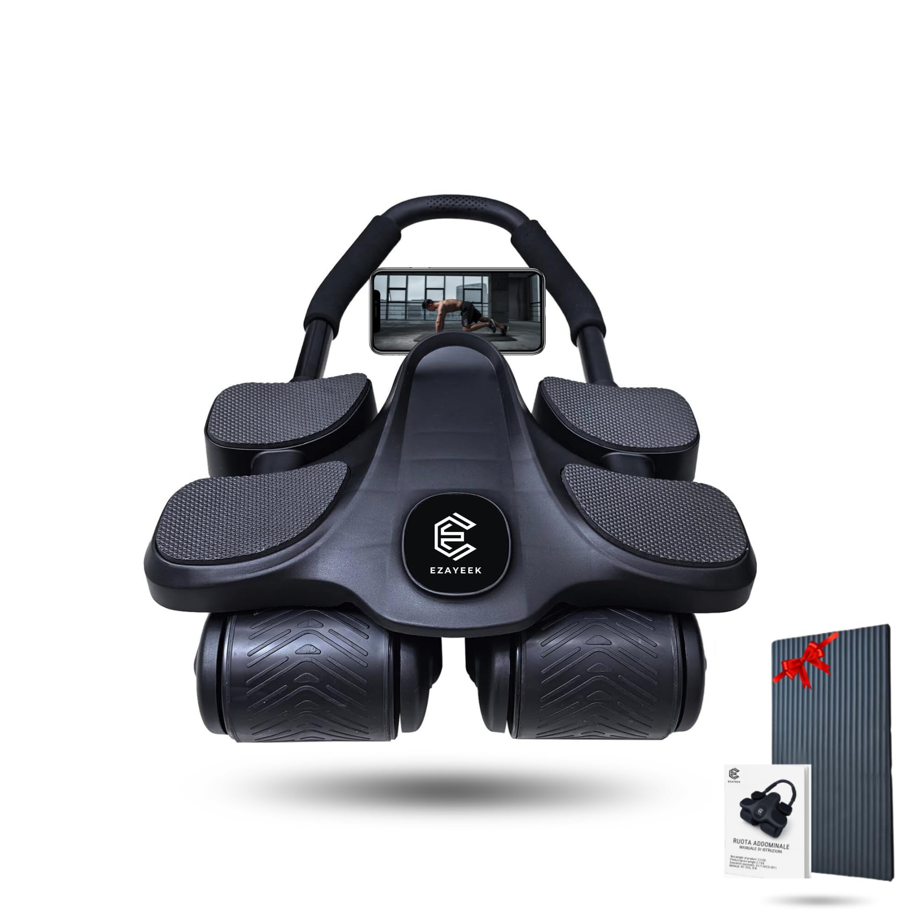 EZAYEEK® - Ruota addominali. Attrezzi per addominali a casa & addominali fitness casa. Ruota per addominali/Addominali attrezzi - Attrezzo per addominali. Ab roller