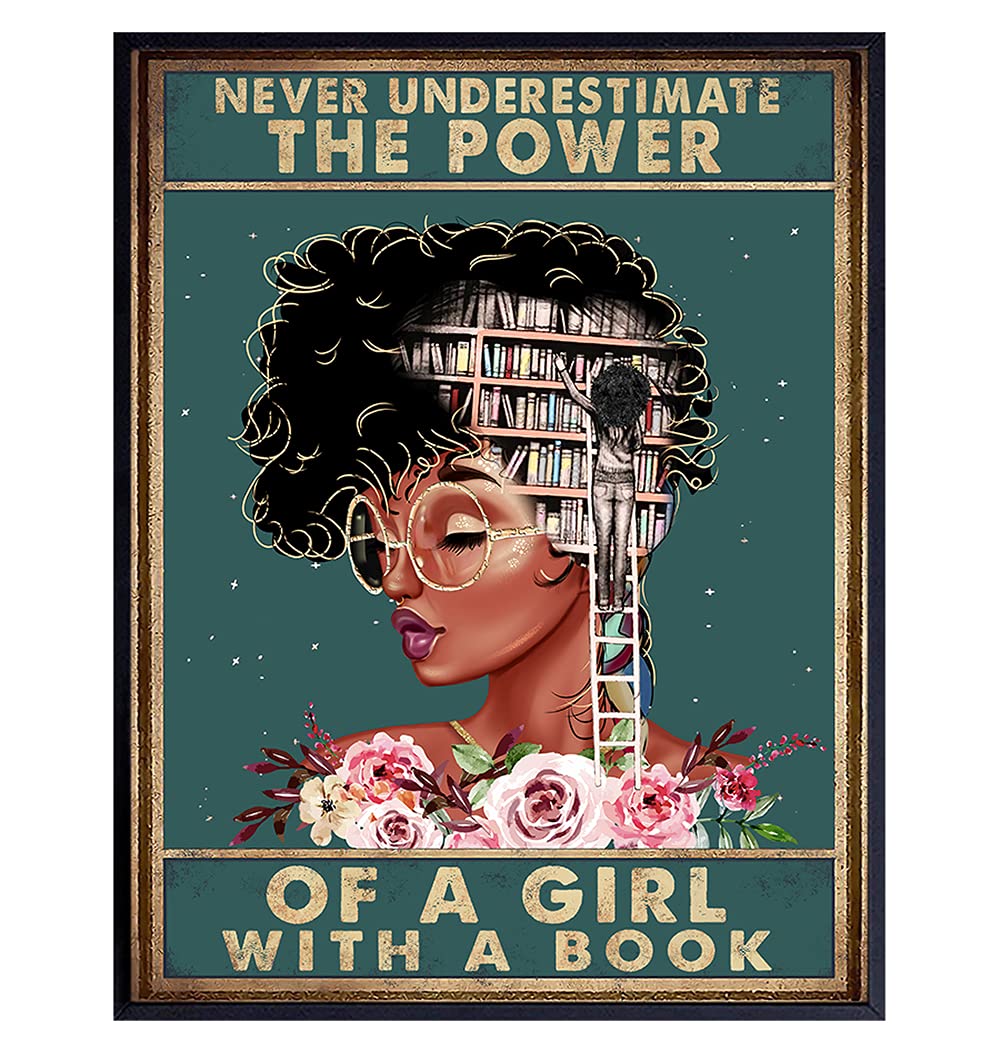African American Classroom Decor LARGE 11x14 Never Underestimate a Girl With a