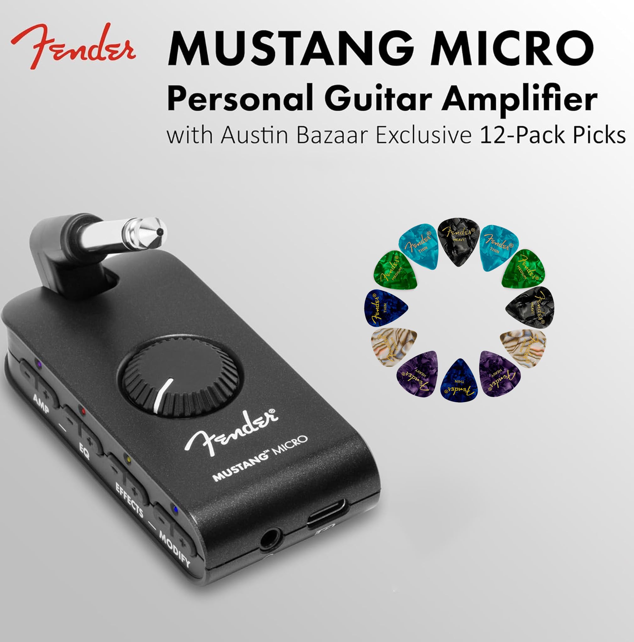 その他 Fender Mustang Micro Fender Mustang Micro Guitar Headphone Amp Black | Music & Arts