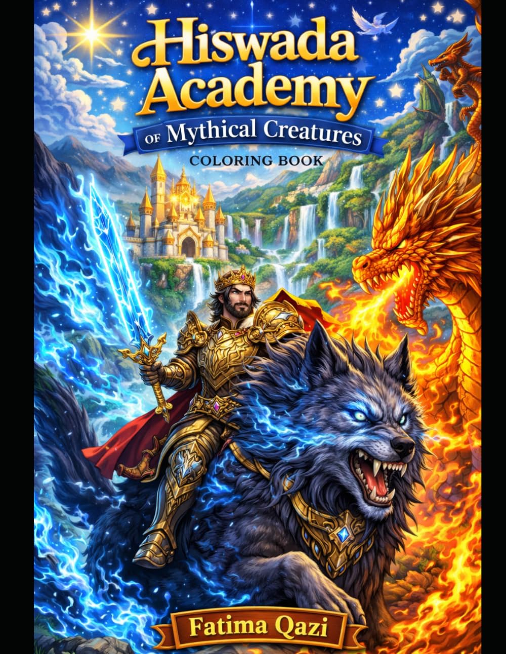 Hiswada Academy of Mythical Creatures Coloring Book: Dragons, Werewolves, Vampires & Warrior Kings | Fantasy Coloring Adventure for Kids Ages 7–14 with Hidden Story Elements