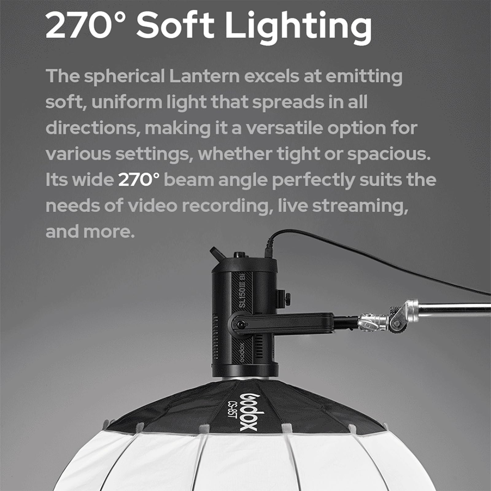 GODOX CS-65T 65cm Lantern Softbox Modificador fotográfico y Suave luz para Godox MS200-V MS300-V SK400II-V DP400III-V DP600III-V SL60W SL60IID SL60IIBi SL100D SL100Bi y Otro Studio Video Light