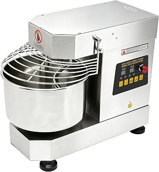 Commercial Food Mixer 10.5Qt Capacity Dough Mixer 750W Dough Kneading Machine with Security Shield Spiral Mixer Food-grade Stainless Steel Bowl for Restaurant Bakery