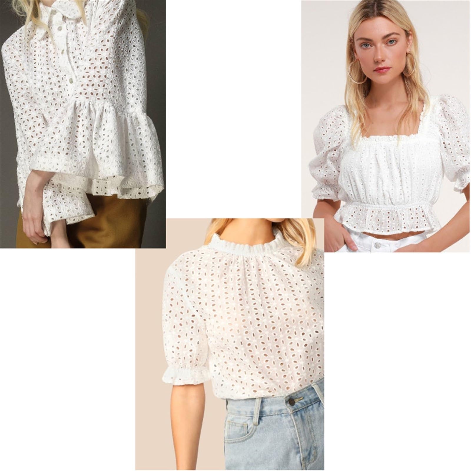 Miękka haftowana bawełniana koronka, tkanina Broderie Anglise, oczka, woal, dla kobiet i dziewcząt, sukienka na podwórko, tkanina do szycia (130 cm x 5 metrów)