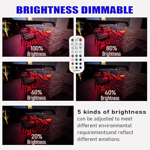 Miniatura 6 de Luces LED mejoradas para lavadora de pared, 18 W RGB+5000 K luz diurna lavado de pared, 120 V, regulable, temporizador, modo 10 y automático, IP65