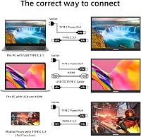 Thinlerain 14" Hordozható Érintőképernyős Monitor - Full HD IPS Kijelző, USB-C/HDMI Csatlakozás, 10 Pontos Érintés, PC/Laptop Kiegészítő 5