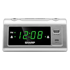 Sharp Alarm Clock for Bedrooms, Super Fast USB C Charging and Fast 2 Amp USB Charging, 2 Alarms, 3 photo Sharp Alarm Clock for Bedrooms, Super Fast USB C Charging and Fast 2 Amp USB Charging, 2 Alarms, 3