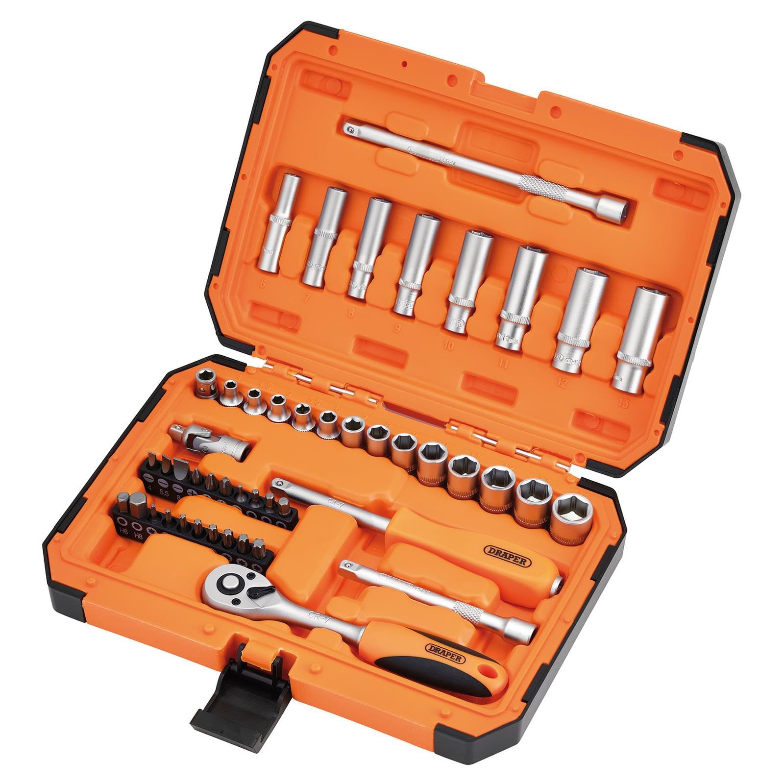 Draper 22109 HI-TORQ 6 Point Socket Set, 1/4" (47 Piece) โ image 1